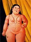 Fernando Botero Canvas Paintings - Mujer 02